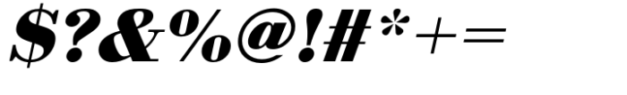 Bodoni Std Bold Wide Oblique Font OTHER CHARS