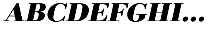 Bodoni Std Bold Wide Oblique Font UPPERCASE