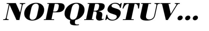 Bodoni Std Bold Wide Oblique Font UPPERCASE