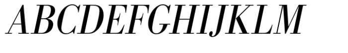 Bodoni Std Light Extra Narrow Oblique Font UPPERCASE