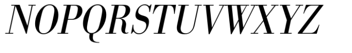 Bodoni Std Light Extra Narrow Oblique Font UPPERCASE