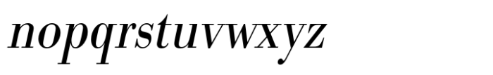 Bodoni Std Light Extra Narrow Oblique Font LOWERCASE