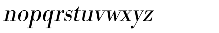 Bodoni Std Light Narrow Oblique Font LOWERCASE