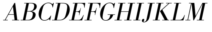 Bodoni Std Light Oblique Font UPPERCASE