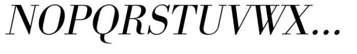 Bodoni Std Light Oblique Font UPPERCASE