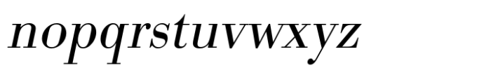 Bodoni Std Light Oblique Font LOWERCASE