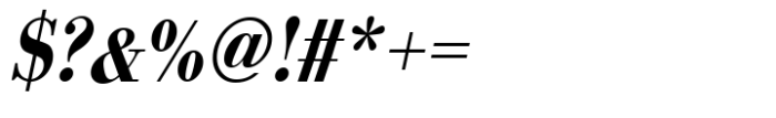 Bodoni Std Medium Extra Narrow Oblique Font OTHER CHARS