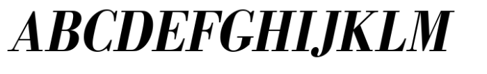 Bodoni Std Medium Extra Narrow Oblique Font UPPERCASE