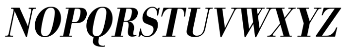 Bodoni Std Medium Extra Narrow Oblique Font UPPERCASE