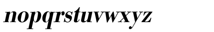 Bodoni Std Medium Extra Narrow Oblique Font LOWERCASE