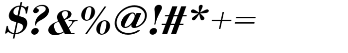 Bodoni Std Medium Extra Wide Oblique Font OTHER CHARS
