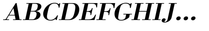 Bodoni Std Medium Extra Wide Oblique Font UPPERCASE