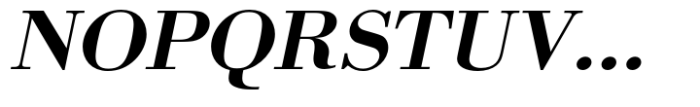 Bodoni Std Medium Extra Wide Oblique Font UPPERCASE