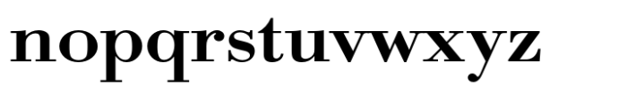 Bodoni Std Medium Extra Wide Font LOWERCASE