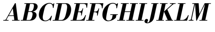 Bodoni Std Medium Narrow Oblique Font UPPERCASE