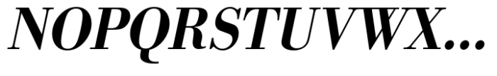 Bodoni Std Medium Narrow Oblique Font UPPERCASE