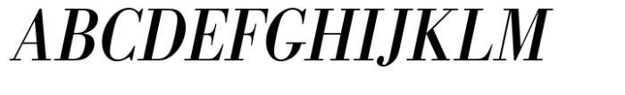 Bodoni Std Regular Extra Narrow Oblique Font UPPERCASE