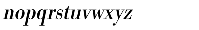 Bodoni Std Regular Extra Narrow Oblique Font LOWERCASE
