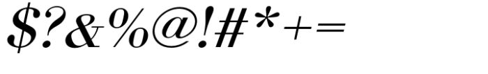 Bodoni Std Regular Extra Wide Oblique Font OTHER CHARS