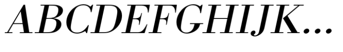Bodoni Std Regular Extra Wide Oblique Font UPPERCASE