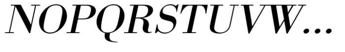 Bodoni Std Regular Extra Wide Oblique Font UPPERCASE