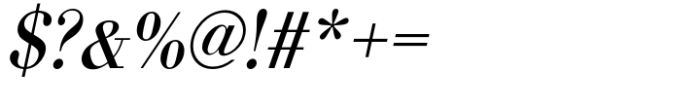 Bodoni Std Regular Narrow Oblique Font OTHER CHARS
