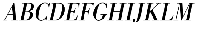 Bodoni Std Regular Narrow Oblique Font UPPERCASE