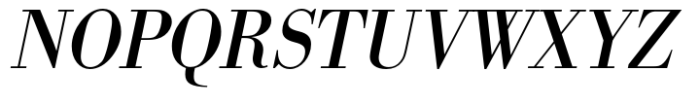 Bodoni Std Regular Narrow Oblique Font UPPERCASE
