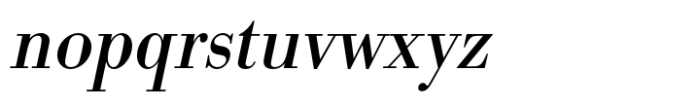 Bodoni Std Regular Narrow Oblique Font LOWERCASE