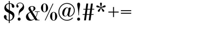 Bodoni Std Regular Narrow Font OTHER CHARS
