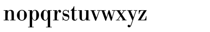 Bodoni Std Regular Narrow Font LOWERCASE