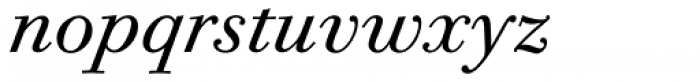 Bodoni Twelve OS Book Italic Font LOWERCASE