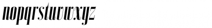 Bodoni Z37 L Compressed Bold Italic Font LOWERCASE