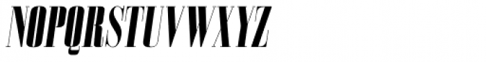 Bodoni Z37 L Compressed Heavy Italic Font UPPERCASE