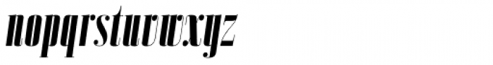 Bodoni Z37 L Compressed Heavy Italic Font LOWERCASE