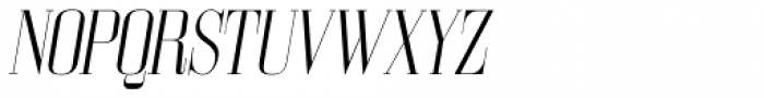 Bodoni Z37 L Condensed Light Italic Font UPPERCASE