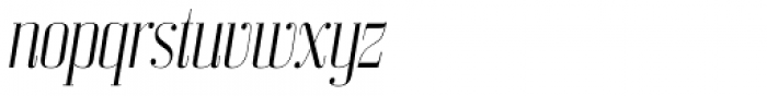 Bodoni Z37 L Condensed Light Italic Font LOWERCASE