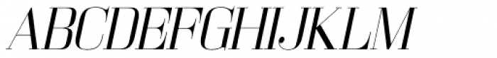 Bodoni Z37 L Extended Light Italic Font UPPERCASE