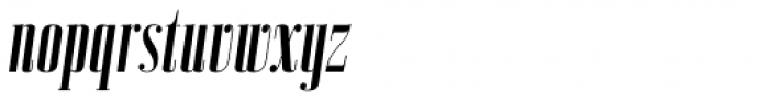 Bodoni Z37 M Compressed Bold Italic Font LOWERCASE