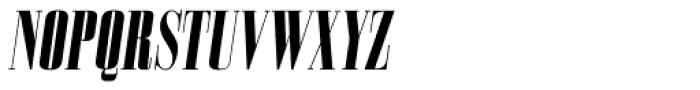 Bodoni Z37 M Compressed Heavy Italic Font UPPERCASE