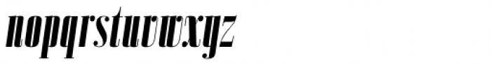 Bodoni Z37 M Compressed Heavy Italic Font LOWERCASE