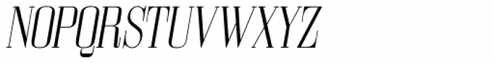 Bodoni Z37 M Condensed Light Italic Font UPPERCASE