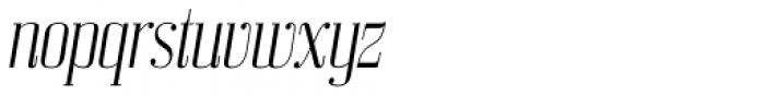 Bodoni Z37 M Condensed Light Italic Font LOWERCASE
