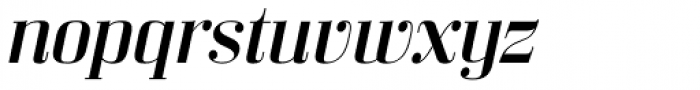 Bodoni Z37 M Extended Italic Font LOWERCASE
