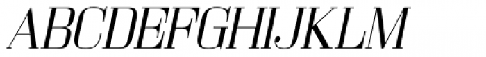 Bodoni Z37 M Extended Light Italic Font UPPERCASE