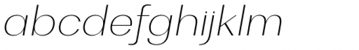 Bodrum Sans 11 Thin Italic Font LOWERCASE