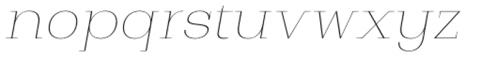 Bodrum Slab 10 Hairline Italic Font LOWERCASE