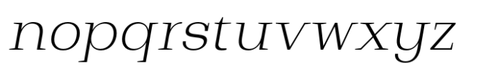 Bodrum Slab 12 Extra Light Italic Font LOWERCASE