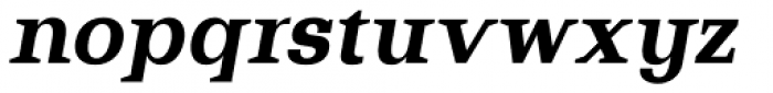 Bodrum Slab 17 Extra Bold Italic Font LOWERCASE