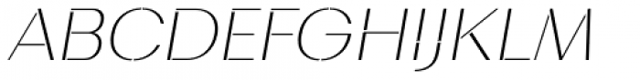 Bodrum Stencil 11 Thin Italic Font UPPERCASE